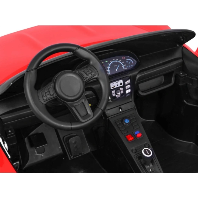 Dwuosobowe autko na akumulator - Perfekta - 180W - 16km/h - czerwony