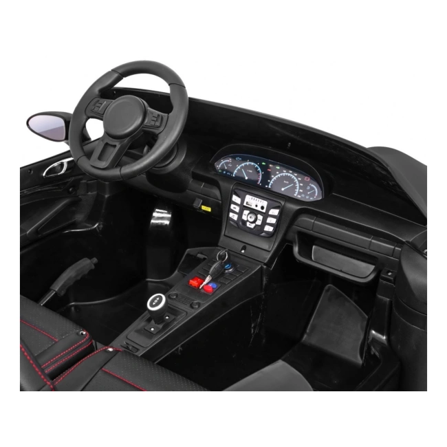 Dwuosobowe autko na akumulator - Perfekta - 180W - 16km/h - czarny