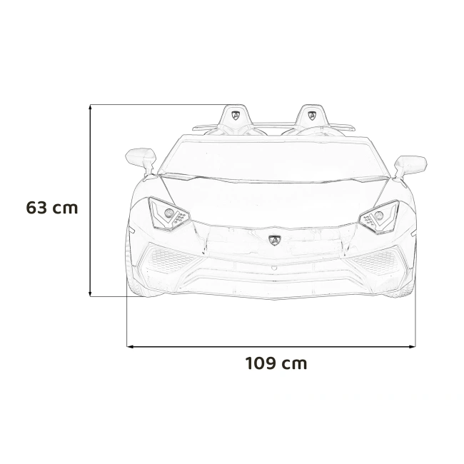 Dwuosobowe autko premium - Lambhorgini Avenator SV STRONG - 180W - 16km/h - niebieski