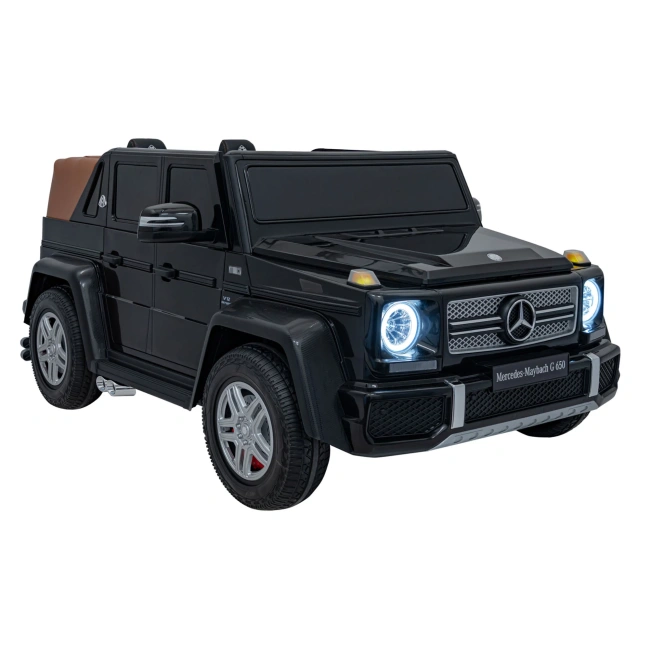 Autko Dwuosobowe Premium VIP dla dzieci Mercedes Benz MAYBACH G650 STRONG Czarny 200W - czarny