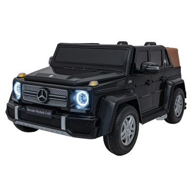 Autko Dwuosobowe Premium VIP dla dzieci Mercedes Benz MAYBACH G650 STRONG Czarny 200W - czarny
