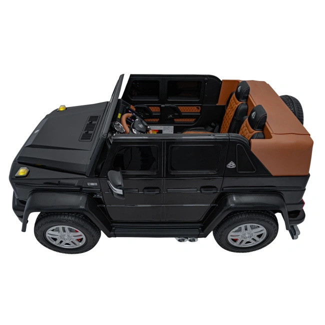 Autko Dwuosobowe Premium VIP dla dzieci Mercedes Benz MAYBACH G650 STRONG Czarny 200W - czarny