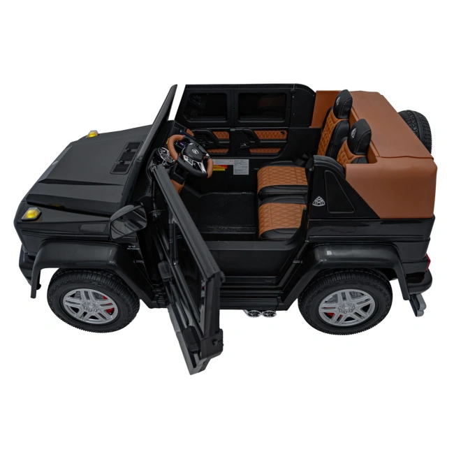 Autko Dwuosobowe Premium VIP dla dzieci Mercedes Benz MAYBACH G650 STRONG Czarny 200W - czarny