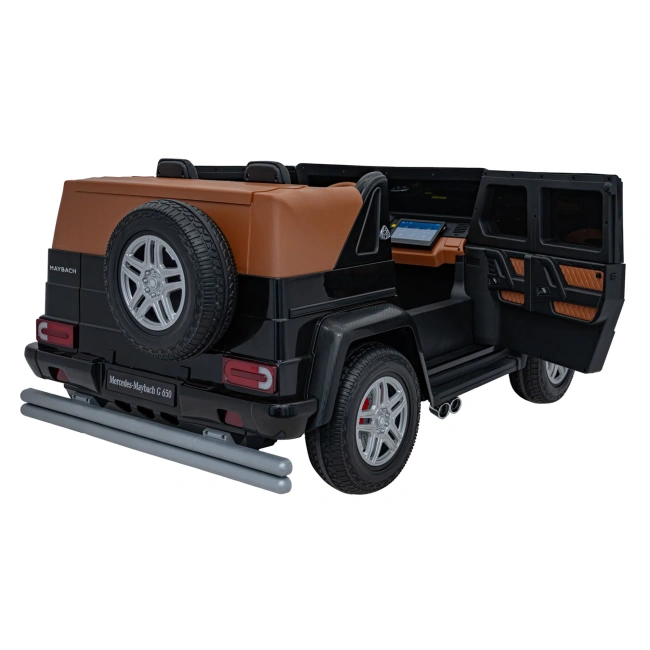 Autko Dwuosobowe Premium VIP dla dzieci Mercedes Benz MAYBACH G650 STRONG Czarny 200W - czarny