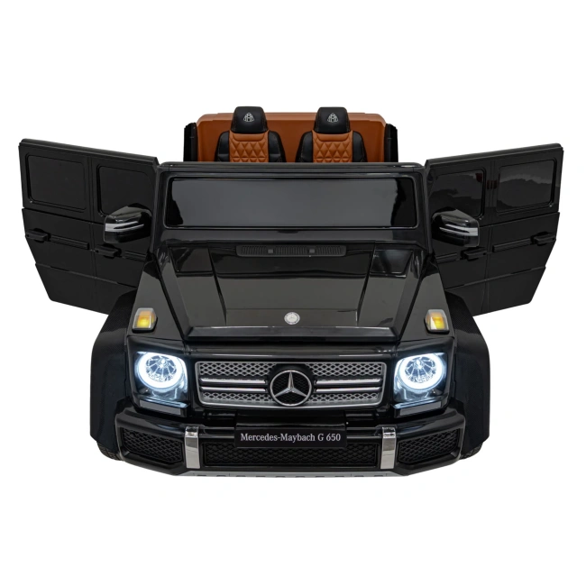Autko Dwuosobowe Premium VIP dla dzieci Mercedes Benz MAYBACH G650 STRONG Czarny 200W - czarny