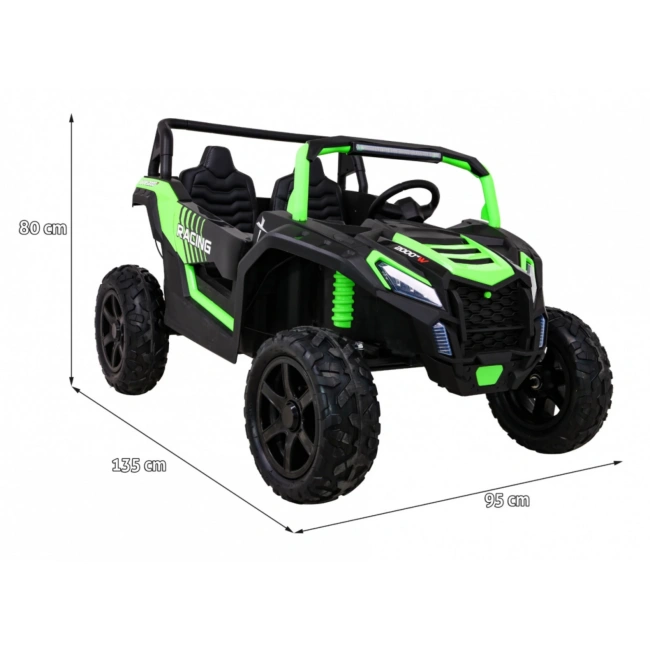 Mini Buggy Dla dzieci Dwuosobowe Na Akumulator STRONG Racing 180W - zielony