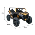Mini Buggy Na Akumulator Dwuosobowe STRONG Racing 180W - żółty
