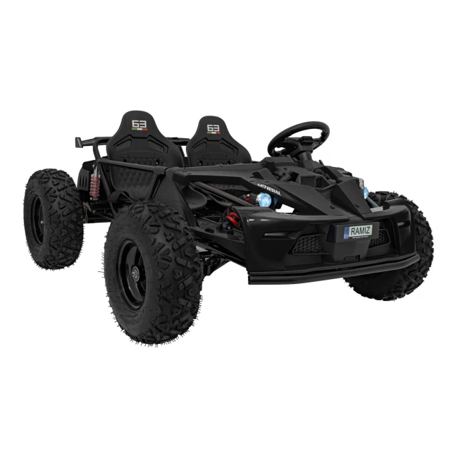 Dwuosobowy Gokart Elektryczny Dla Dzieci 5lat+ Off-road General 63 800W - czarny