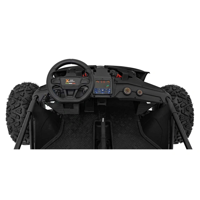 Duży Dwuosobowy Gokart Elektryczny Off-Road - GENERAL 63 - 25km/h - czarny