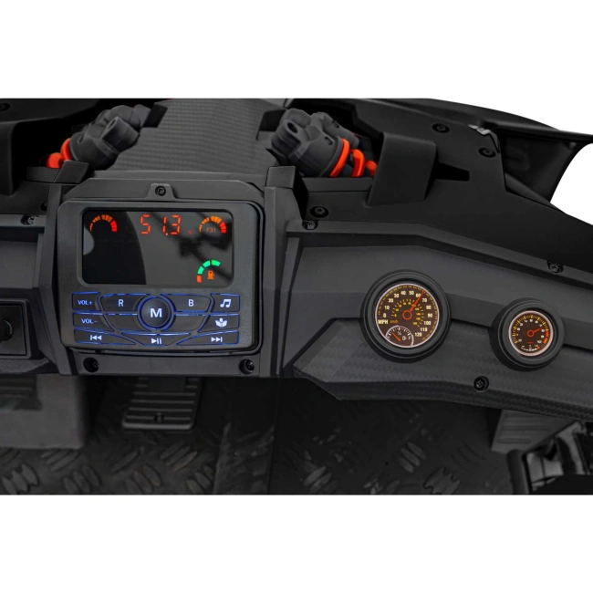 Duży Dwuosobowy Gokart Elektryczny Off-Road - GENERAL 63 - 25km/h - czarny