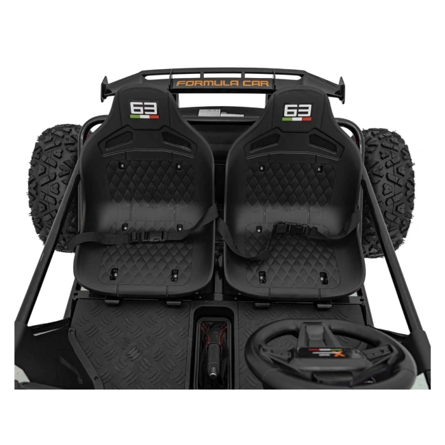 Duży Dwuosobowy Gokart Elektryczny Off-Road - GENERAL 63 - 25km/h - czarny