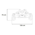 Dwuosobowy Gokart Elektryczny Dla Dzieci 5lat+ Off-road General 63 800W - czarny