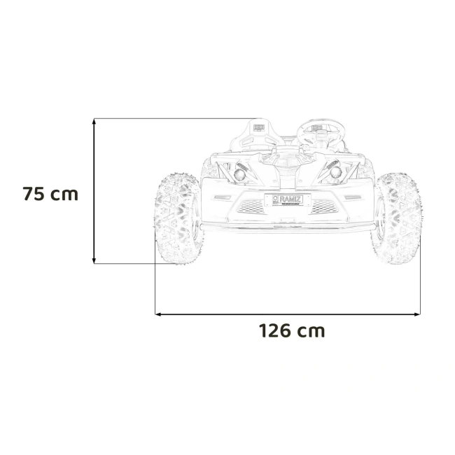 Dwuosobowy Gokart Elektryczny Dla Dzieci 5lat+ Off-road General 63 800W - czarny
