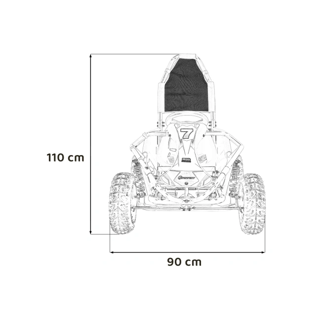 Gokart Off-Road Spalinowy Mud Monster 98cc - czarny