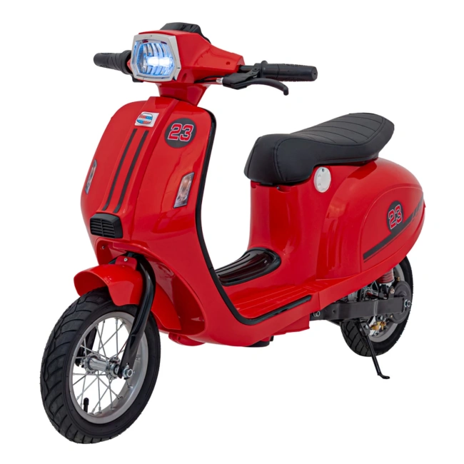 Mini skuter elektryczny Retro 23 - 350W - czerwony