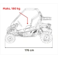 Dwuosobowe Mini Buggy Spalinowe - Lucky Seven - 38km/h - pomarańczowe