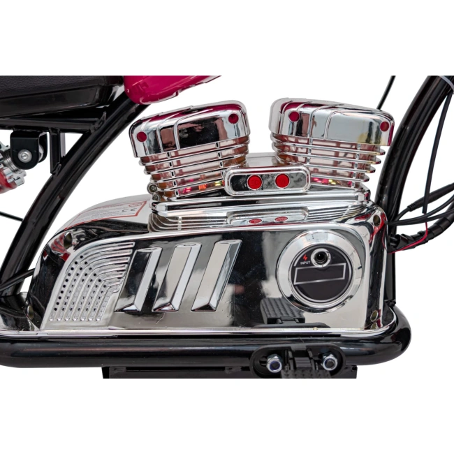 Mini motor elektryczny Chopper Warrior - 350W - różowy - dla dzieci 4+