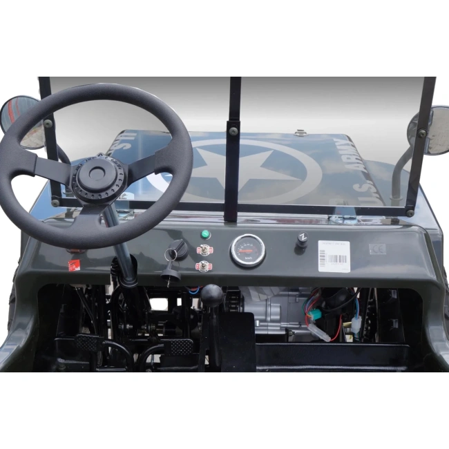 Dwuosobowy Mini Jeep Willys Spalinowy dla dzieci 8lat+ 150cc - US-Army