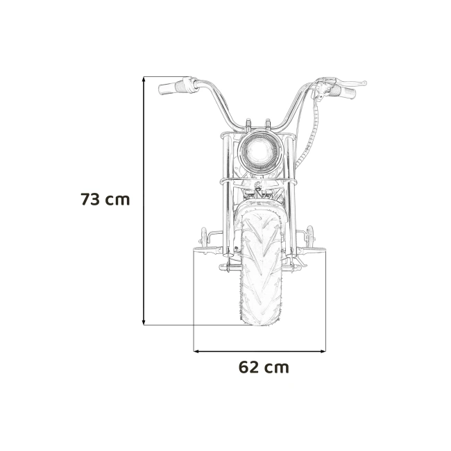 Mini motor elektryczny Chopper Warrior - 350W - różowy - dla dzieci 4+