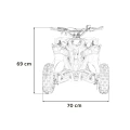 Mini Quad Spalinowy Renegade 49cc - czerwony