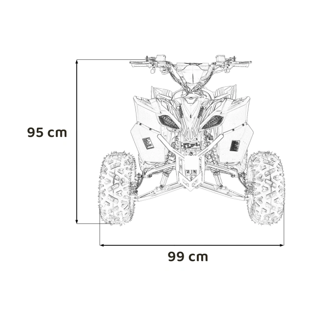 Desert Storm Lift 125cc Quad Spalinowy - czerwony