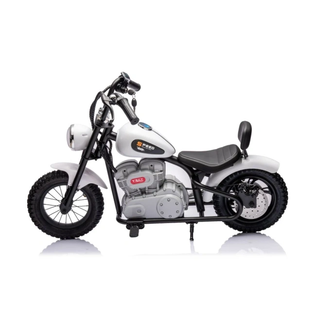 Mini motorek elektryczny chopper SPEED 350W - biały