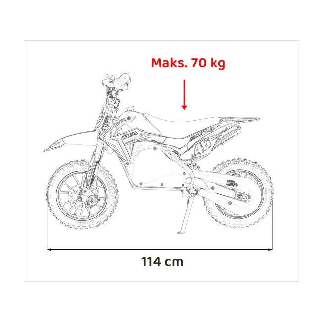 Mini cross elektryczny Renegade 50R 500W - 24km/h -  niebieski