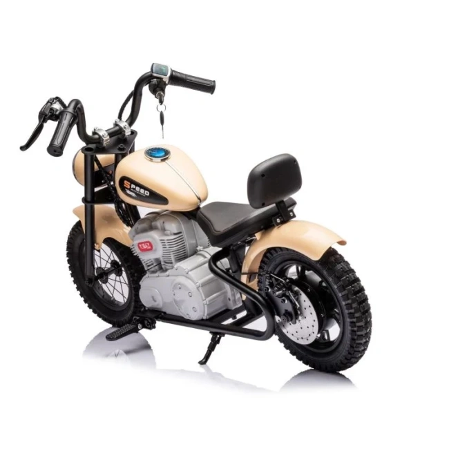 Mini motorek elektryczny chopper SPEED 350W - piaskowy