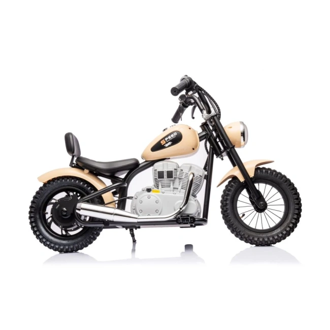 Mini motorek elektryczny chopper SPEED 350W - piaskowy