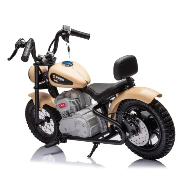 Mini motorek elektryczny chopper SPEED 350W - piaskowy