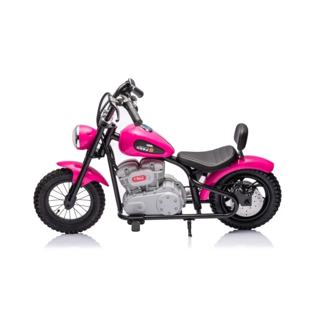 Mini motorek elektryczny chopper SPEED 350W - różowy