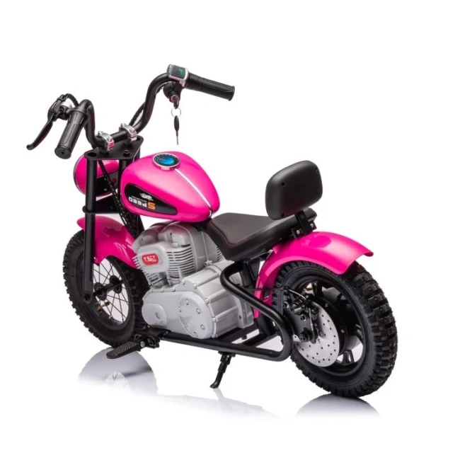 Mini motorek elektryczny chopper SPEED 350W - różowy