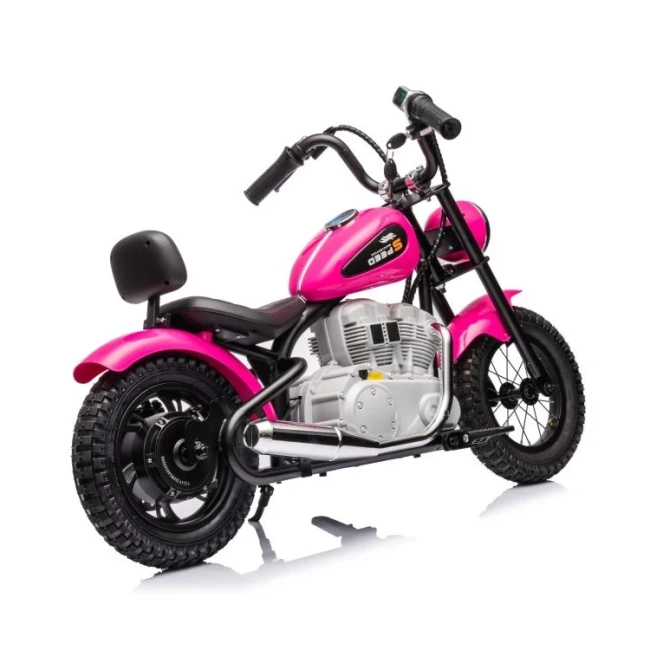 Mini motorek elektryczny chopper SPEED 350W - różowy