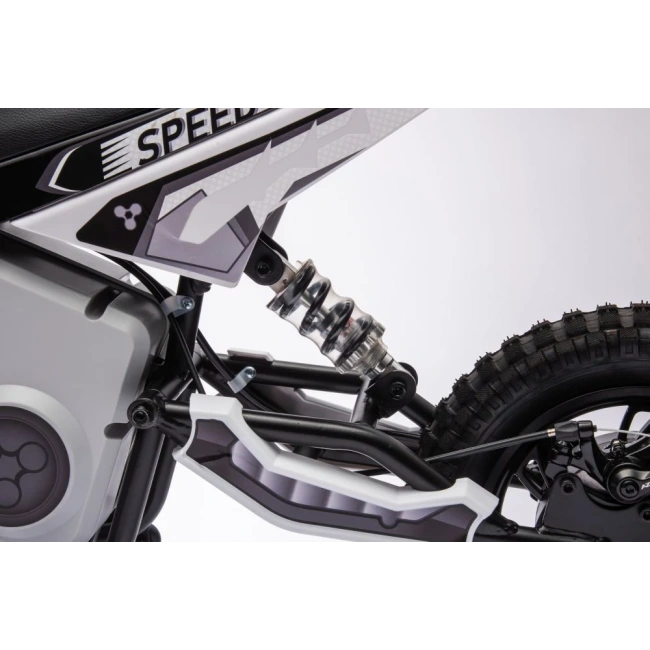 Motorek elektryczny crossowy Speed 350W - biały - dla dzieci od 4-5 lat