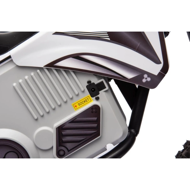 Motorek elektryczny crossowy Speed 350W - biały - dla dzieci od 4-5 lat