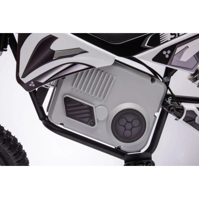 Motorek elektryczny crossowy Speed 350W - biały - dla dzieci od 4-5 lat