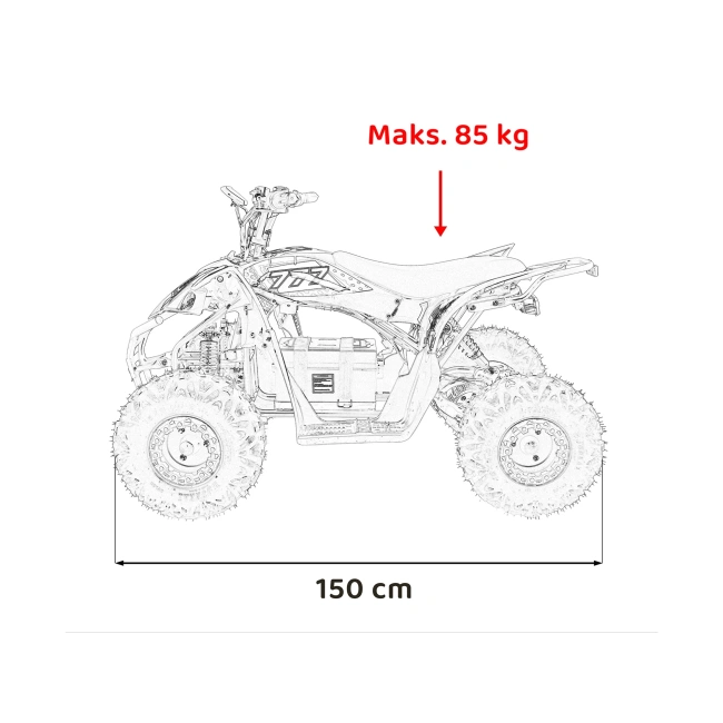 Desert Storm Lift 800W - Quad Elektryczny - czarny