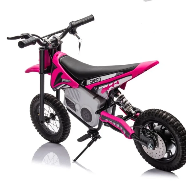 Motorek elektryczny crossowy Speed 350W - różowy - dla dzieci od 4-5 lat