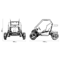 Dwuosobowe Mini Buggy Elektryczne Highper 14E 1500W LIFT - zielony - 40km/h