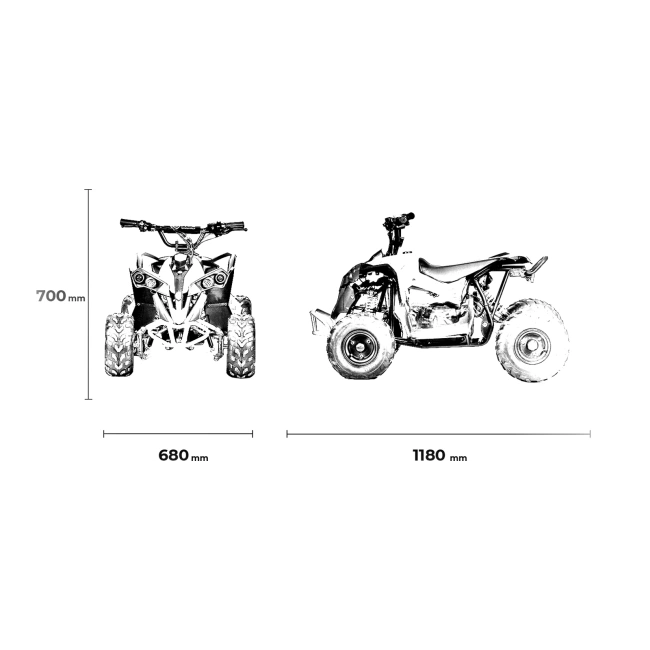 Mini Quad Elektryczny - HP 3EC 1200W - 35km/h - zielony