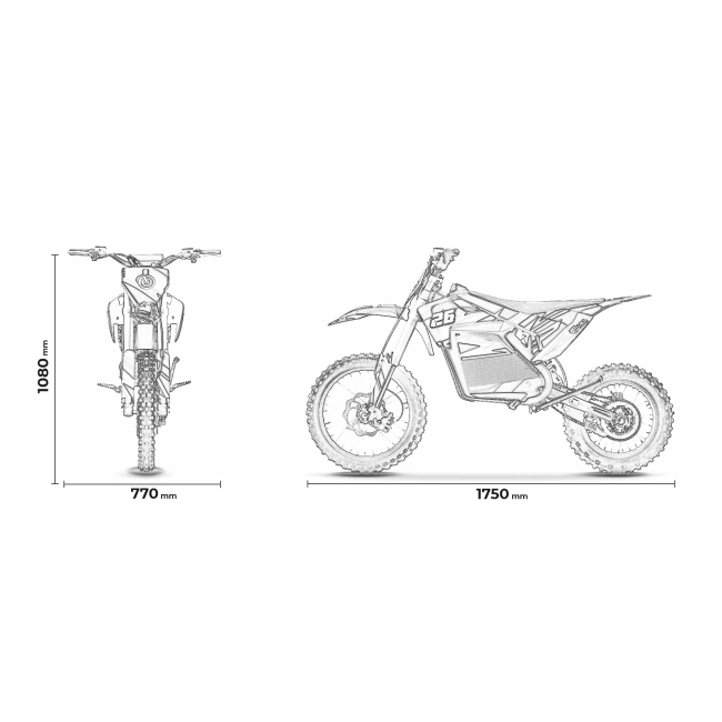 Cross elektryczny - HP Teen 5000W - koła 17/14 -zielony
