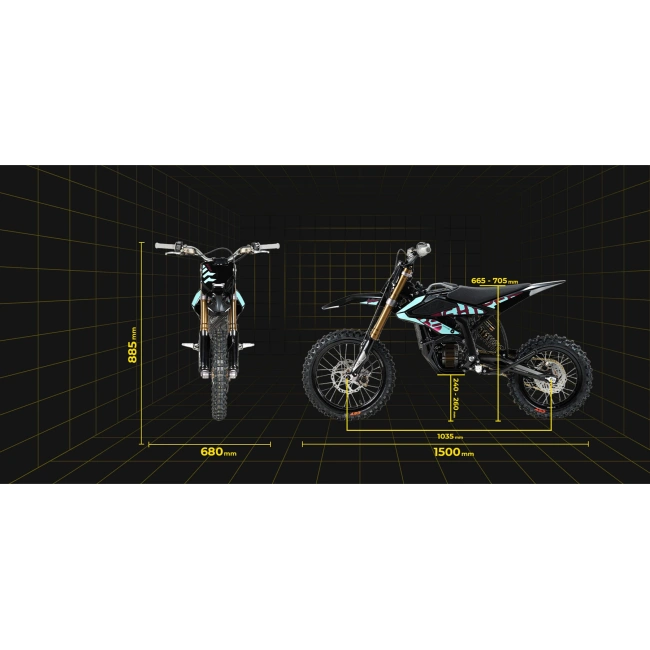 Mini cross Surron Hyper Bee 5000W - niebieski